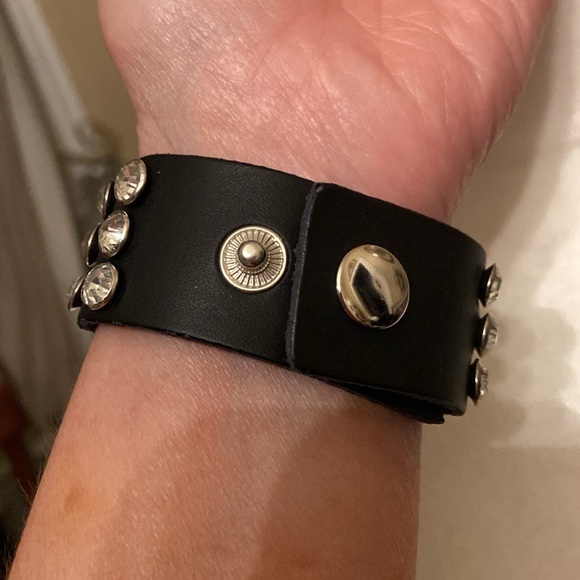 Harley Leather Bling Bracelet - Picture 6 of 6